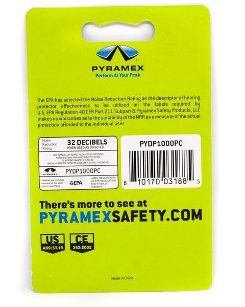 Беруші Pyramex DP1000 упаковка 5 пар в кейсі (захист слуху NRR 32 дБ) PM-EAR5C-DP1000 фото