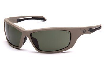 Окуляри захисні Venture Gear Tactical Howitzer Tan (forest gray) Anti-Fog, чорно-зелені в пісочній оправі 3ХОВИ-21 фото