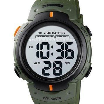 Годинник тактичний Skmei Neon 10 Bar Aber 1232 Олива 1232 фото