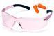 Захисні окуляри Pyramex Mini-Ztek (light pink) combo, рожеві (беруші входять в комплект) PM-ZTKCOMB-PNK фото 1