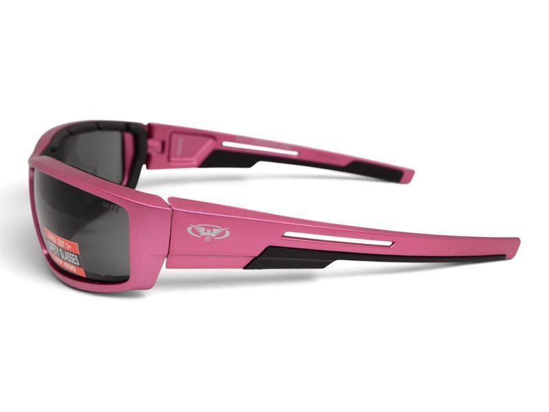 Окуляри захисні Global Vision Sly Metallic Pink (gray), сірі лінзи в оправі кольору рожевий металік GV-SLYPK-GR фото