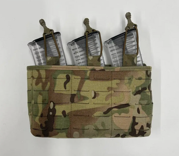 Передняя панель для плитоноски Stryker под 3 магазина LaserCut Мультикам MP3-M фото