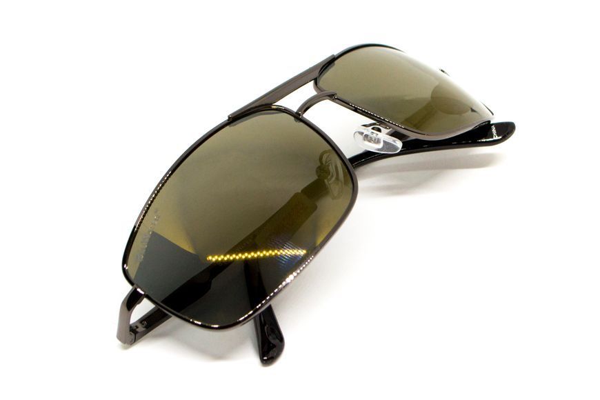 Очки поляризационные BluWater Navigator-3 Gun Metal Polarized (gold mirror), серые с зеркальным золотистым покрытием в тёмной металлической оправе BW-NAV3G-GM2 фото