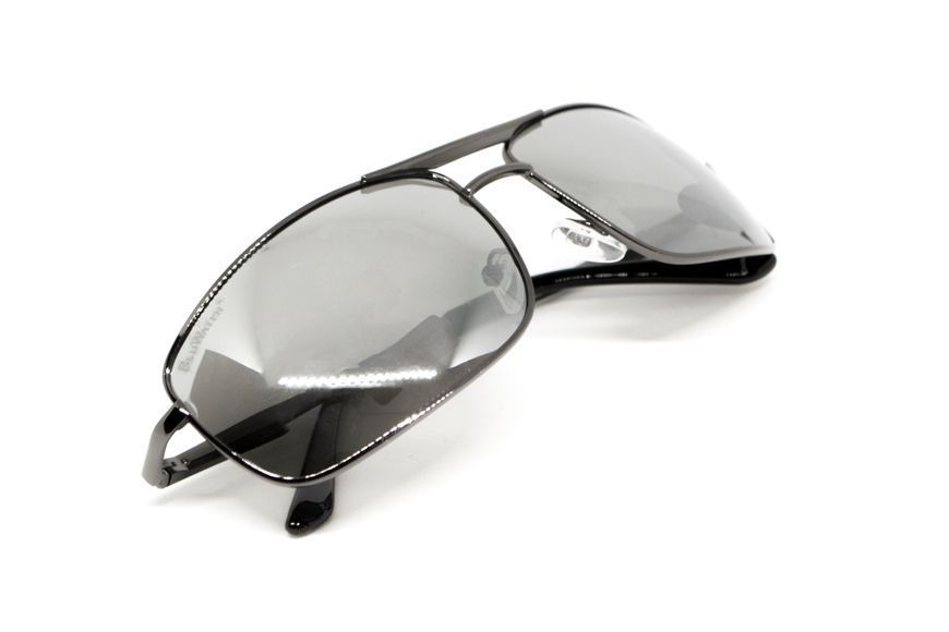 Очки поляризационные BluWater Navigator-3 Gun Metal Polarized (flash mirror), серые зеркальные в тёмной металлической оправе BW-NAV3G-FM2 фото