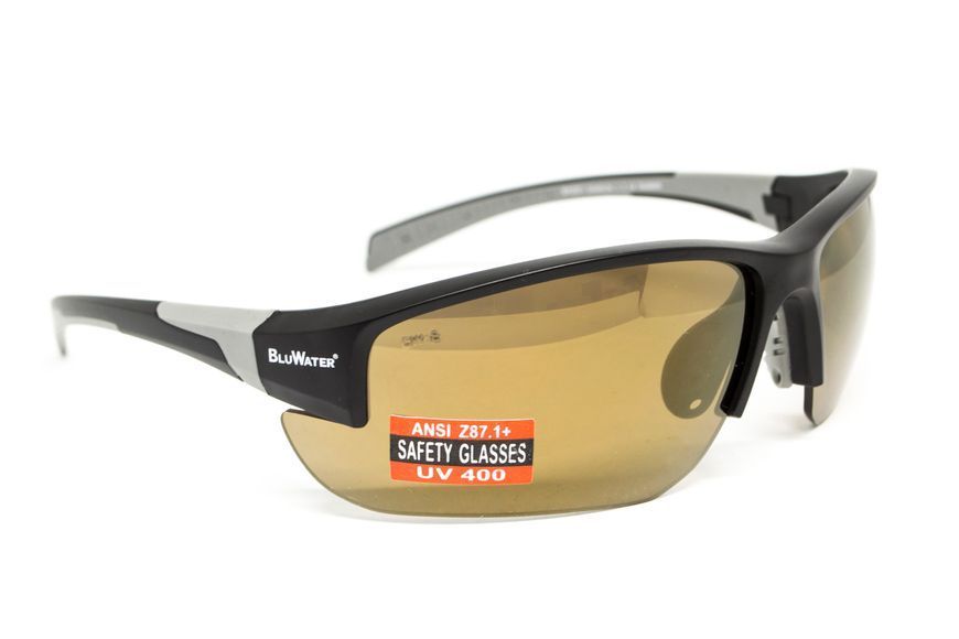 Окуляри поляризаційні захисні BluWater Samson-3 Z87.1 Polarized (brown), коричневі BW-SAM3Z-BRN2 фото