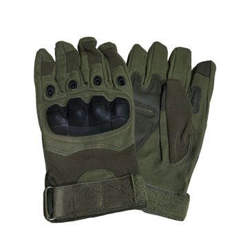 Тактичні рукавиці з пальцями Combat олива НФ-00002108 фото