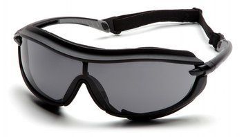 Окуляри захисні з ущільнювачем Pyramex XS3 Plus (gray) Anti-Fog, чорні 2ХС3-20П фото
