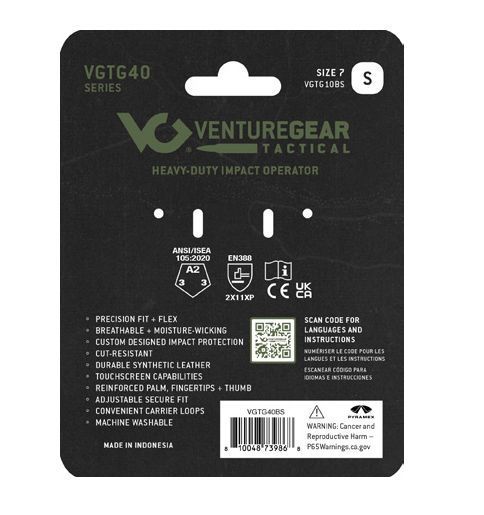 Тактические перчатки противоударные Venture Gear Tactical VGTG40 Heavy-Duty Impact Operator, черные VGTG40B фото