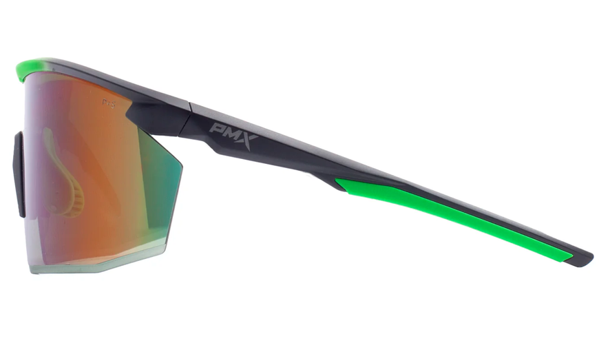 Окуляри захисні Pyramex PMXSPEC (green mirror) Anti-Fog, синьо-зелені дзеркальні лінзи в чорно-зеленій оправі PM-SPEC-GTG1 фото