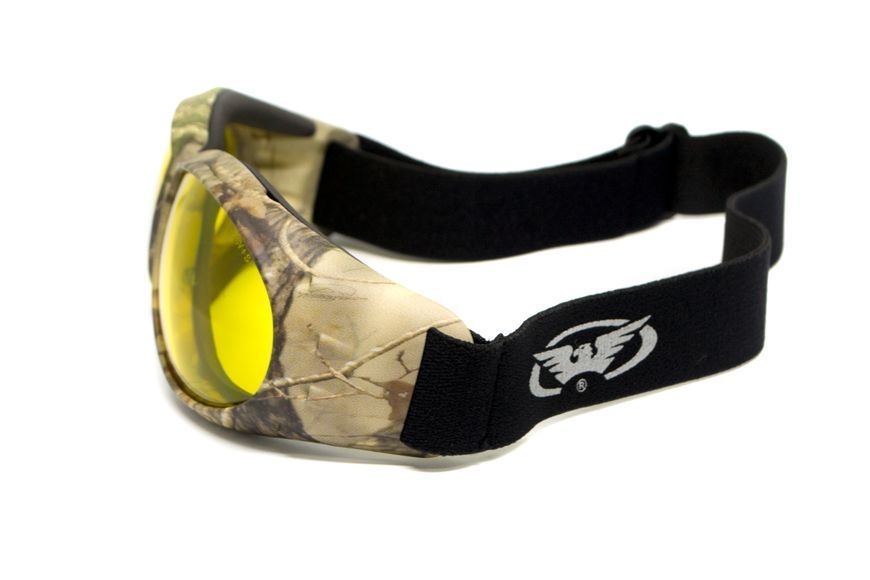 Окуляри захисні з ущільнювачем Global Vision Eliminator Camo Forest (yellow), жовті в камуфльованій оправі GV-ELIMCF-AM фото