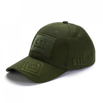 Бейсболка 5.11 Rip-stop velcro Олива hoz0721 фото