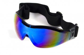 Окуляри захисні з ущільнювачем Global Vision Z-33 (G-Tech&trade; blue) Anti-Fog, дзеркальні сині 1З33-90 фото