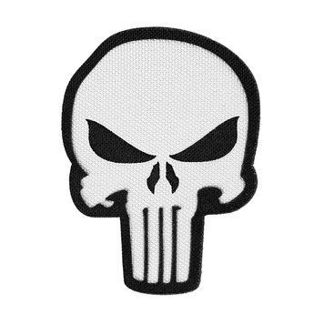 Патч Camotec Punisher (6*8) Білий (9569) 9569 фото