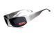 Окуляри захисні Global Vision BAD-ASS-1 Silver (gray) чорні в металевій оправі 1БЕД1-СМ20 фото 7