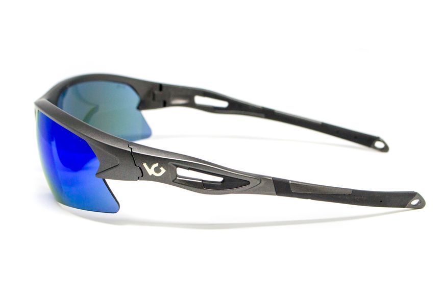 Окуляри захисні Venture Gear MontEagle GunMetal (ice blue mirror) Anti-Fog, дзеркальні сині VG-MONT-GTB1 фото