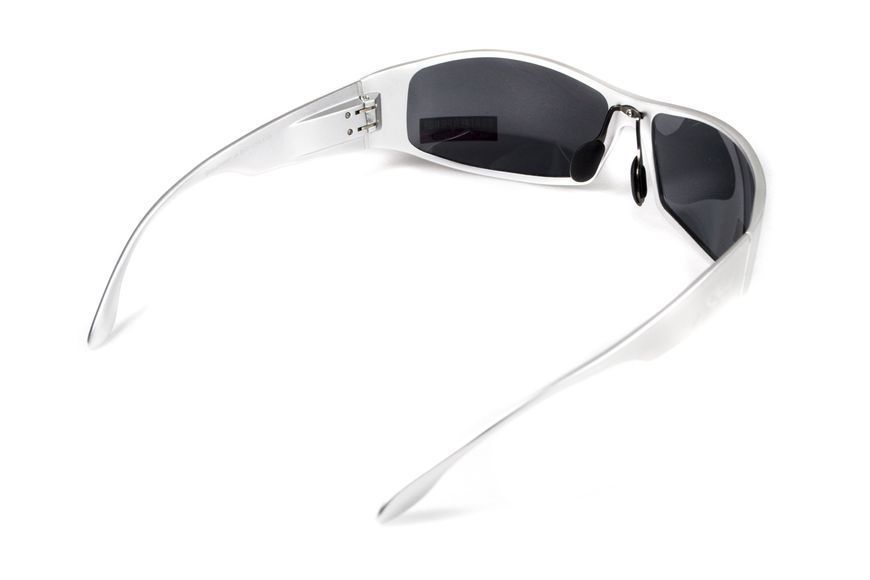 Окуляри захисні Global Vision BAD-ASS-1 Silver (gray) чорні в металевій оправі 1БЕД1-СМ20 фото