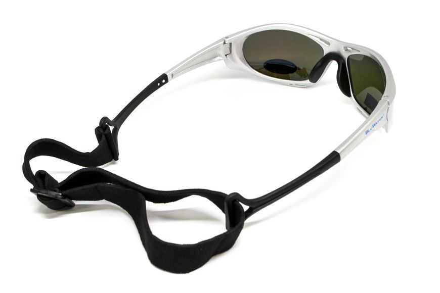 Окуляри поляризаційні BluWater Hydro Silver Polarized (G-Tech&trade; blue) Anti-Fog, дзеркальні сині в сріблястій оправі BW-HYDS-GTB12 фото