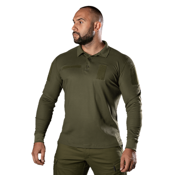 Поло Army ID Long CoolPass Pique LT Олива (8291) 8291 фото