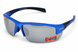 Окуляри захисні Global Vision Hercules-7 Metallic Blue (flash mirror), дзеркальні сірі лінзи в оправі кольору синій металік GV-HER7BL-FM фото 1