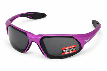 Окуляри захисні Global Vision Code-8 Metallic Purple (gray), сірі лінзи в оправі кольору фіолетовий металік GV-COD8PP-GR фото