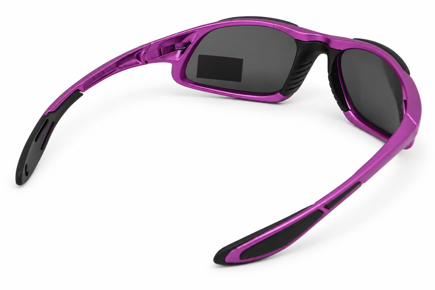 Окуляри захисні Global Vision Code-8 Metallic Purple (gray), сірі лінзи в оправі кольору фіолетовий металік GV-COD8PP-GR фото