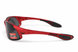 Окуляри захисні Global Vision Code-8 Metallic Red (gray), сірі лінзи в оправі кольору червоний металік GV-COD8RD-GR фото 3