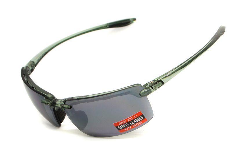 Очки защитные Global Vision Wheelin Crystal Gray (flash mirror) серые зеркальные линзы в полупрозрачной серой оправе GV-WHEGR-FM фото