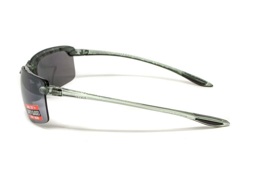Очки защитные Global Vision Wheelin Crystal Gray (flash mirror) серые зеркальные линзы в полупрозрачной серой оправе GV-WHEGR-FM фото