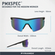 Окуляри поляризаційні (захисні) Pyramex PMXSPEC Polarized (blue mirror) SUPER Anti-Fog H2MAX, сині дзеркальні лінзи в чорно-синій оправі PM-SPEC-GTB12M фото 8