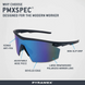 Окуляри поляризаційні (захисні) Pyramex PMXSPEC Polarized (blue mirror) SUPER Anti-Fog H2MAX, сині дзеркальні лінзи в чорно-синій оправі PM-SPEC-GTB12M фото 6