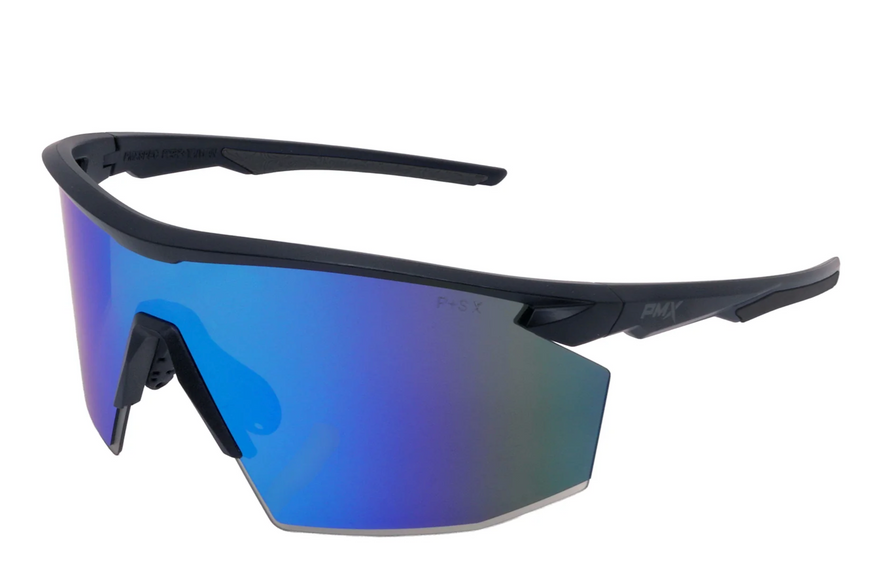 Окуляри поляризаційні (захисні) Pyramex PMXSPEC Polarized (blue mirror) SUPER Anti-Fog H2MAX, сині дзеркальні лінзи в чорно-синій оправі PM-SPEC-GTB12M фото