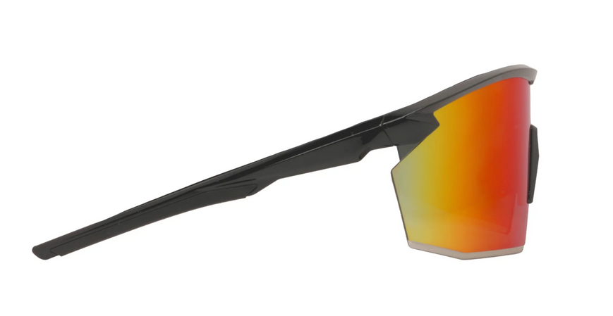 Окуляри поляризаційні (захисні) Pyramex PMXSPEC Polarized (spectrum mirror) SUPER Anti-Fog H2MAX, дзеркальні червоні лінзи в чорній оправі PM-SPEC-GTR12M фото