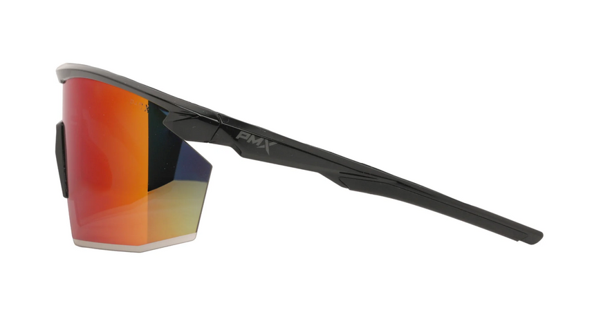 Окуляри поляризаційні (захисні) Pyramex PMXSPEC Polarized (spectrum mirror) SUPER Anti-Fog H2MAX, дзеркальні червоні лінзи в чорній оправі PM-SPEC-GTR12M фото