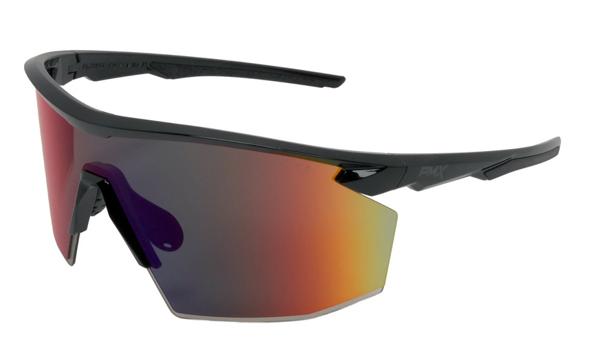 Окуляри поляризаційні (захисні) Pyramex PMXSPEC Polarized (spectrum mirror) SUPER Anti-Fog H2MAX, дзеркальні червоні лінзи в чорній оправі PM-SPEC-GTR12M фото