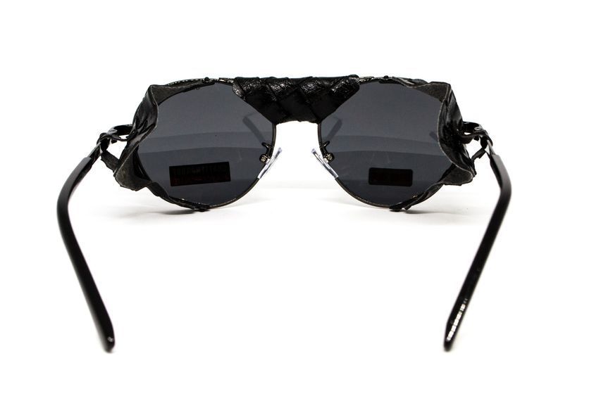 Окуляри захисні Global Vision Aviator-5 GunMetal (gray), сірі в темній оправі зі з'ємним ущільнювачем із синтетичної "шкіри" GV-AVI5GM-GR фото